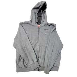 Milwaukee M12 Heated Hoodie Jacket Men X-Large Gray Full Zip No Battery